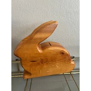 Vintage Large The Nature Company Skid Row Access Wood Rabbit Bank